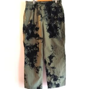 Suzusan Recycled Ripstop Nylon Pants Hand Dyed By Shibori Techniques In Japan